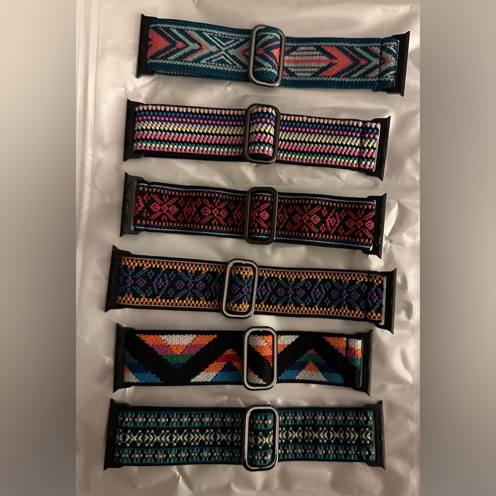 Six fabric smart watch bands